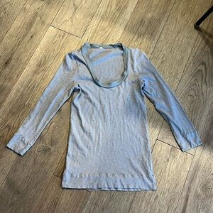 J. Crew Light Gray Long Sleeve Blouse
